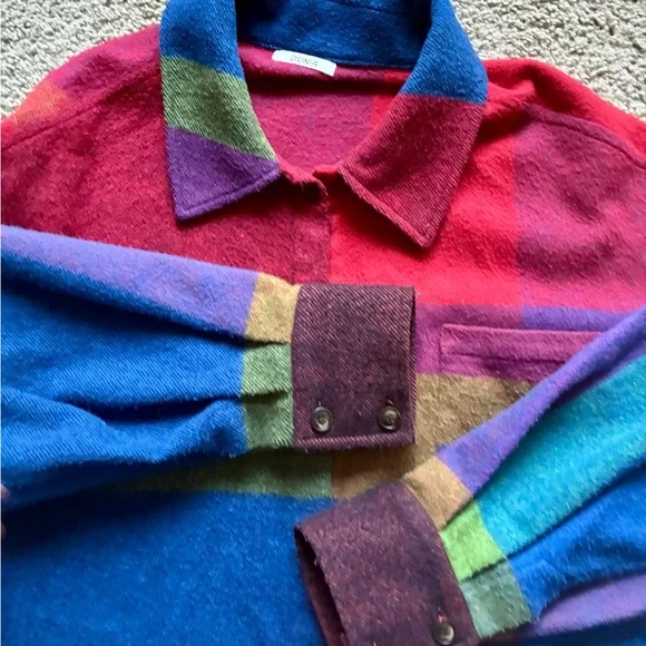 GUNIA Utility Shirt Jacket / Plaid Wool Shirt - Picture 4 of 8